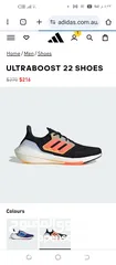  2 حذاء adidas UltraBoost 22 Black Flash Orange اصلي بنص سعره بسعر مغري جدا الفضل للمشي والراحة