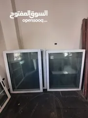  2 شبابيك دبل جلاس مقطع خاص  عدد 7 بحال الوكاله