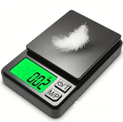  2 ميزان رقمي حساس للمجوهرات دقيق جداً 0.001 / 100g شاشة LCD بإضاءة خلفية