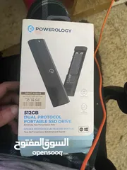  1 حافظة هارد ديسك خارجي مع هارد m.2 512 giga