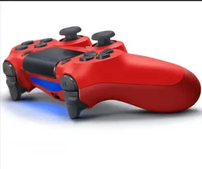  4 bright red PlayStation controller
