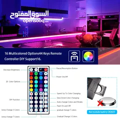  6 LED Strip Light RGB 5050 Flexible Ribbon With App Control حبل انارة ذكي يعمل على الصوت والتطبيق والر