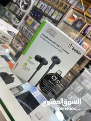  2 سماعات بيلكن تايب سي BELKIN HEADPHONES USB - C CONNECTOR NEW