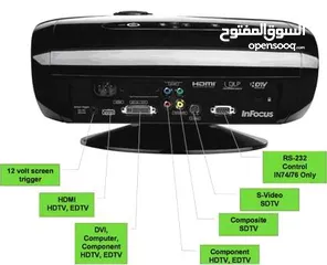  3 بروجيكتر هوم سينما Infocus IN72 home theater Projector مع لمبة جديدة