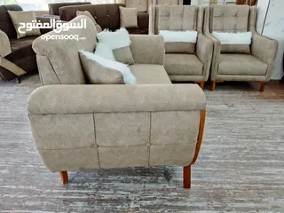  7 طقم كنب 7 مقاعد  خشب قراط
