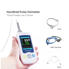  4 HANDHELD PULSE OXIMETER    جهاز قياس نسبة الاكسجين والنبض لحديثي الولادة
