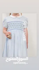 1 New UK embroidery handmade smocked  فستان ليزا سموكنج صناعة انجليزية ملوكية فاااخرة جودة عاليةdress