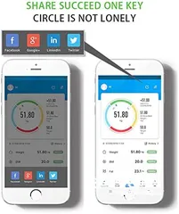  7 ميزان جسم يشبك بلوتوث على الهاتف يقيس الوزن نسبة الدهون معلومات صحيه ميزان وزن الجسم المطور الذكي