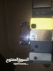  1 كفرات ايفون مع بور بانك مع جهاز PSP 3001 اقرأ الوصف
