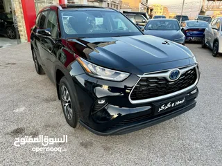  3 تويوتا هايلاندر GLE 2024 اسود دفع رباعي زيرو وارد و كفالة الشركة الأردنية