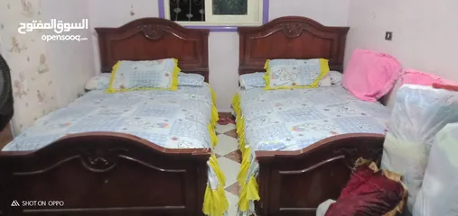  6 غرفة نوم قشره عموله+ 2سرير اطفال 120سم 