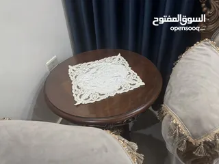  5 طاولات غرفة ضيوف بنقوش فاخرة من الخشب والفايبر المقاوم للماء