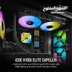  4 Corsair iCUE H100i Elite Capellix Liquid CPU Cooler