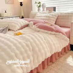  4 الأفخم والأجمل لشتاء 2026 وصل  لحاف فقاعات الأرنب المخملي