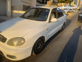  3 دايو لانوس موديل 2002 جير عادي سيارة مشالله ولا ضربة افحص وين بدك ترخيص تامين دفع فقط كاش
