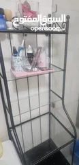  1 أرفف زجاجيه ومعدن