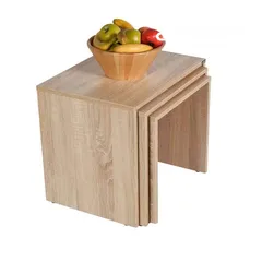  8 ثلاثة طاولات أنواع خشب mdfمتوف