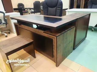  7 مكتب مدير مع جانبية ادراج وطاولة بسعر منافس والتوصيل مجاني داخل عمان