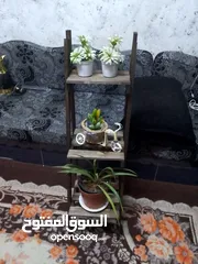  4 اكسسوارات منزل وحديقه  خشب ثقيل وليس تجاري الوان ديكوريه معتقه يتحمل اوزان ثقيله كل قطعة الها سعر