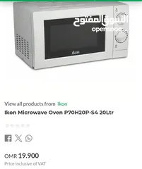  3 IKON MICROWAVE OVEN. 20 L  PURCHASED FROM LULU.