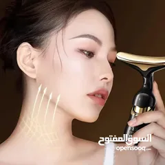  9 مع جهاز مساج الوجه 3×1  3 رؤوس متعددة للتدليك المثالي للوجه والرقبة جهاز واحد لروتين يومي .