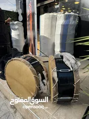  2 طبل جلد ماعز صناعه سوريه كولتي عالي