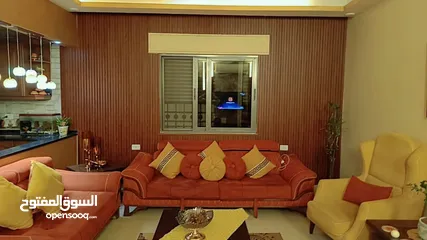  1 كنب معيشه مودرن 7 مقاعد مستعمل+ سجاده + برداي