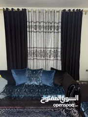  8 طقم كنت نفخ أمريكي 7 مقاعد لون بني وأزرق تركواز