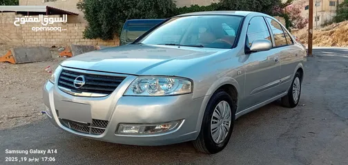  4 نيسان صني موديل 2010 فحص كامل 7جيد لون سلفر بحالة الوكاااااالة  ماشية 115 km