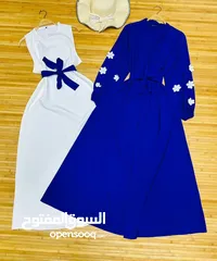  2 فستان مع بشت كلوش مع حزام