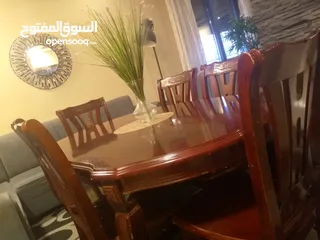  1 طاولة سفرة خشب زان للبيع