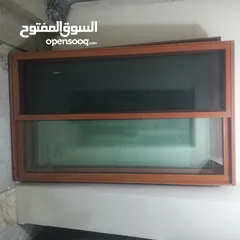  1 واجهات المنيوم دبل جلاس لون خشابي مع كامل اغراضهم عدد 3