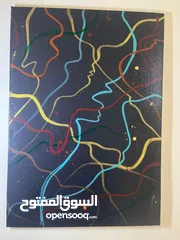  3 *عرض خاص* لوحة فنية تجريدية للبيع  **** لوحة عميقة وغامضة **** رسم يدوي **** تجريدي ****
