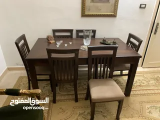  8 طقم كنب حفر فرنسي كلاسيكي+ طاولة سفرة