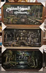  28 براويز وتعليقات وحائط بأقل الاسعار لوحات رسم مرايا غرف سفرة وصالونات وجلوس وأدوات المنزلية يدويا