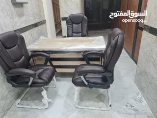  2 بدور على كراسي لشركتك كرسي جلد ثابت انتظار