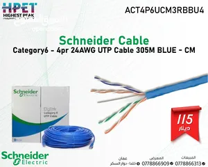  1 Schneider Cable Category6 - 4pr 24AWG UTP Cable 305M BLUE - CM