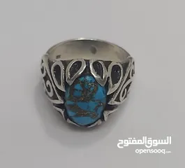  10 خواتم فضه 929 احجار كريمه و أوزان اغلبها خواتم ايرانيه ثقيله..