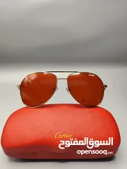  3 كارتير  سانتوس بمواصفات عالية جداً وكوالتي أعلى عدسة  دموي ذهبي الشكل المميز العدسة UV حماية من الإش