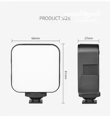  3 اضاءة كاميرا ملون مع بطاريات شحن نوع ممتاز  RGBMini Portable Fill in Camera LED Panel Video