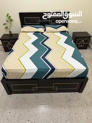  1 Wooden Bed with Spring Mattress