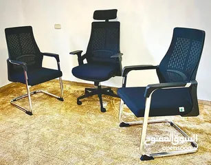  25 كرسي مكتب فلوريكون ألفا برو المريح للاستخدام المنزلي والعملي - كرسي دوار قابل للتعديل، عالي الظهر،