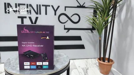  1 ريسيفر غزال أندرويد 4K Smart مع اشتراك لمدة 10 سنوات عرض لمدة أسبوع فقط