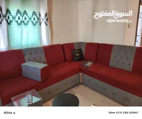  1 جلسه عربيه مكونه من 7 مقاعد مع طاولات تفصيل