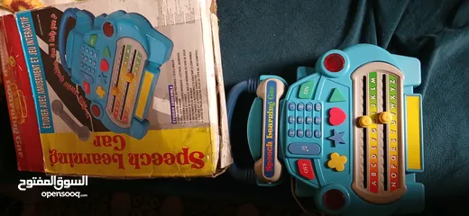  4 للبيع بحاله جيده لعبه عشكل سياره لتعليم الطفل الحروف الانجليزيه والأشكال متل النجمه والقلب الخ