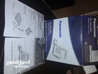  4 تلفون Panasonic لون اسود كاشف للارقام مستعمل وبحالة ممتازة للبيع