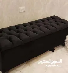  2 بفة صندوق تخزين بفتح وبتسكر خشب تايلاندي ثقيل فقط