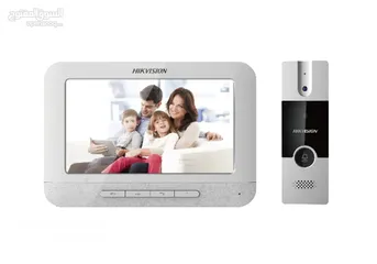  4 انتركم فيديو صوت وصورة hikvision شامل التركيب والتشغيل