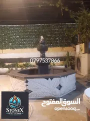  9 حجر بازلت جميع المقاسات والديكورات  حجر بناء.بلاط بازلت شلالات نوافير باربيكي فير بليس كندرين #بازلت