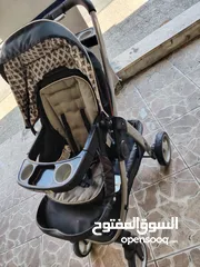  9 عربايه أطفال جرأكو 3 في 1 بحاله ممتازه مع كار سير للسياره نوع فخم